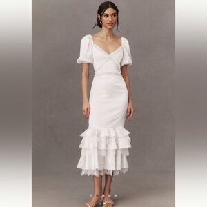 V. Chapman/ BHLDN white midi dress